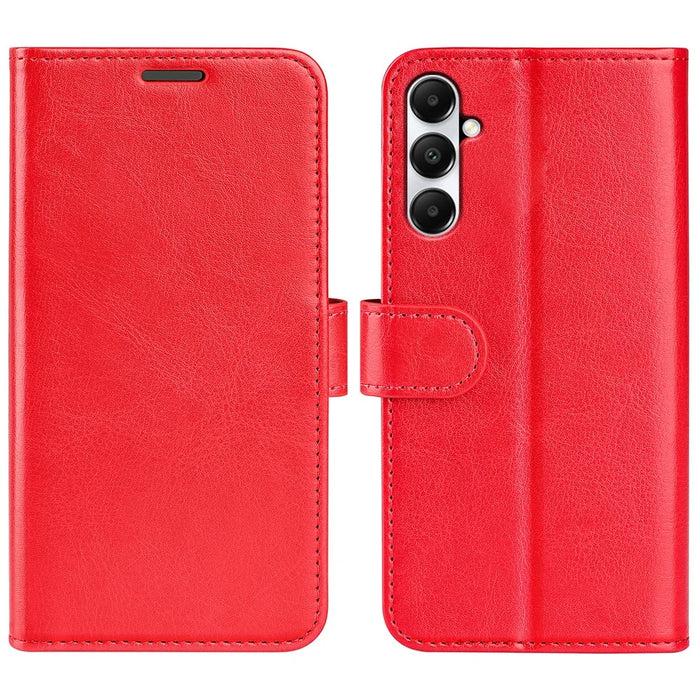 For Samsung Galaxy A05s 4G Case Stand Wallet Anti-fall PU Leather Phone Cover - Red - 1