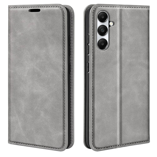 For Samsung Galaxy A05s 4G Case Wallet Stand PU Leather Skin-touch Mobile Phone Cover - Grey - 1