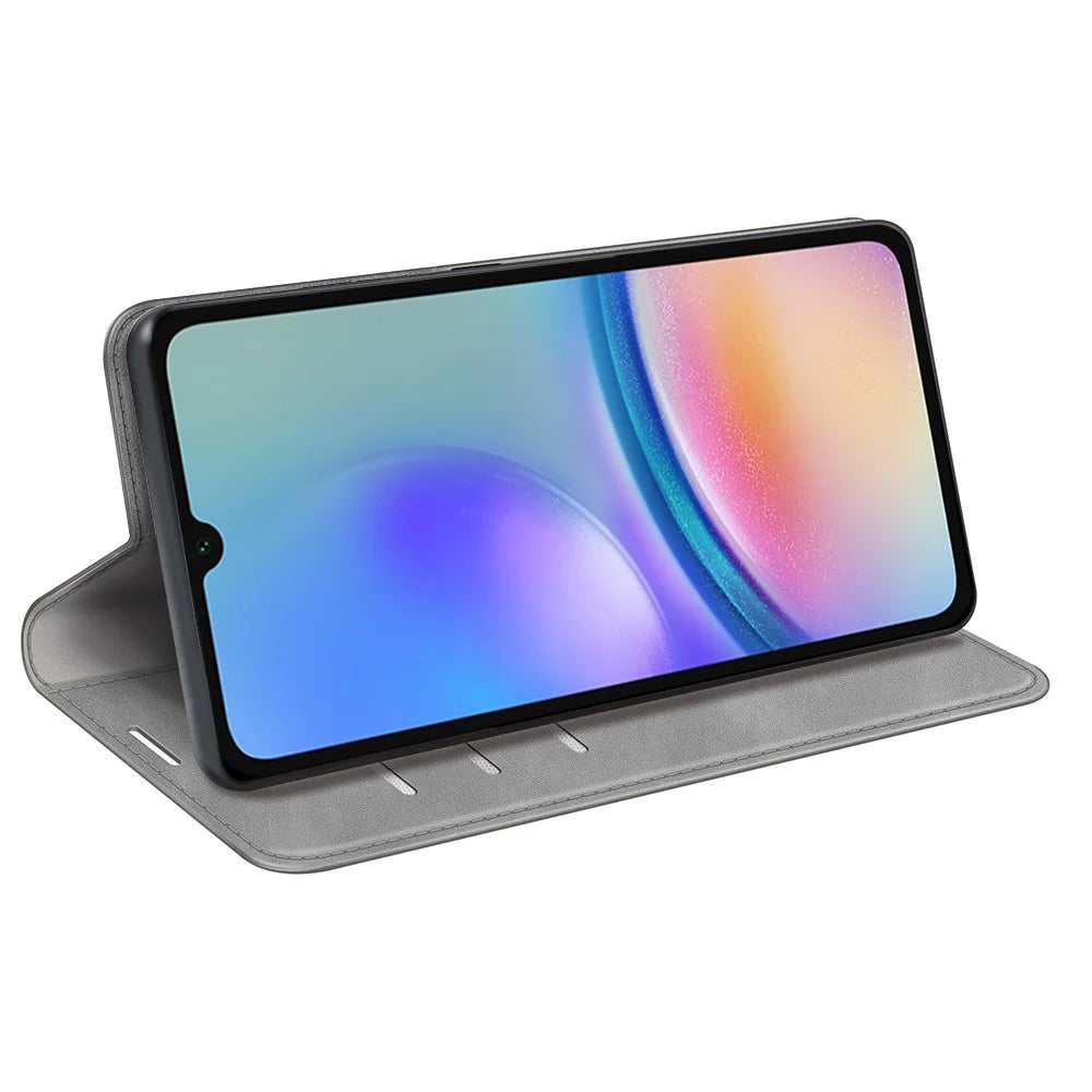 For Samsung Galaxy A05s 4G Case Wallet Stand PU Leather Skin-touch Mobile Phone Cover - Grey - 3