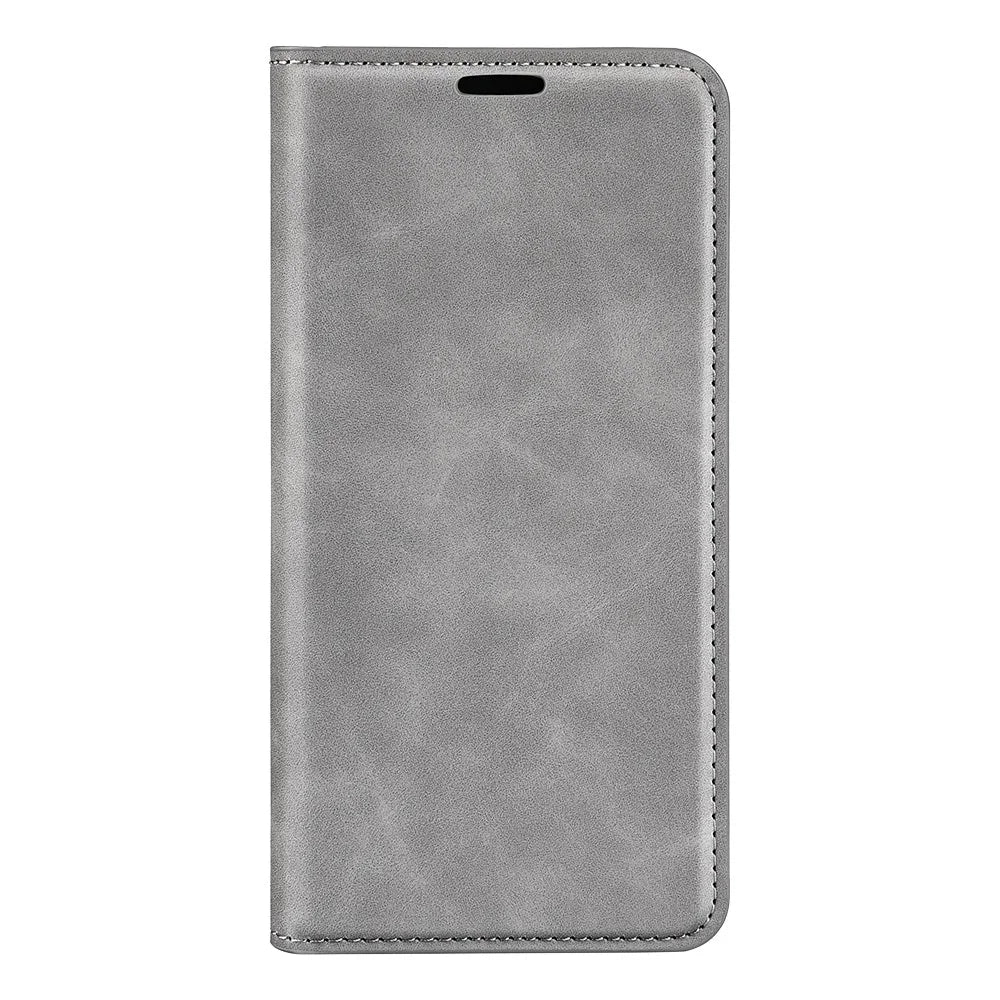 For Samsung Galaxy A05s 4G Case Wallet Stand PU Leather Skin-touch Mobile Phone Cover - Grey - 5