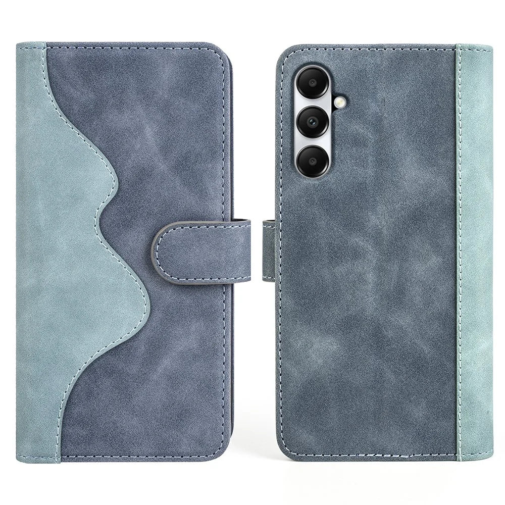 For Samsung Galaxy A05s 4G Case Leather Wallet Stand Shock-absorbing Phone Cover - Blue - 1