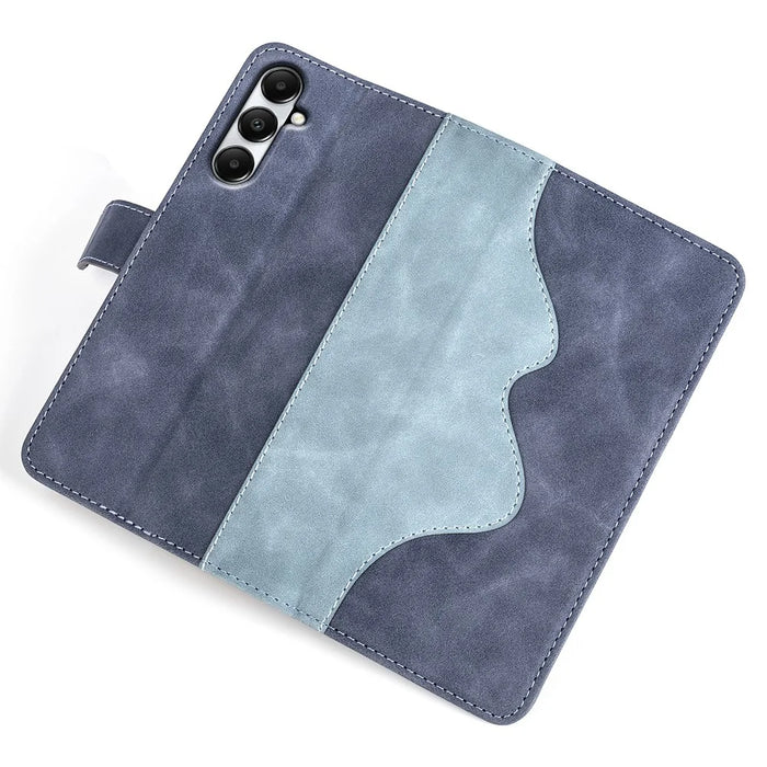 For Samsung Galaxy A05s 4G Case Leather Wallet Stand Shock-absorbing Phone Cover - Blue - 4