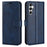 For Samsung Galaxy A05s 4G Case PU Leather Stand Calf Texture Cell Phone Cover - Blue - 1