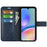For Samsung Galaxy A05s 4G Case PU Leather Stand Calf Texture Cell Phone Cover - Blue - 2