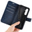 For Samsung Galaxy A05s 4G Case PU Leather Stand Calf Texture Cell Phone Cover - Blue - 4