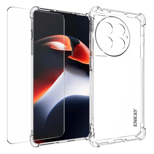 ENKAY HAT PRINCE For OnePlus Ace 2 Pro 5G Case Anti-drop Clear TPU Phone Cover with Screen Film - 1