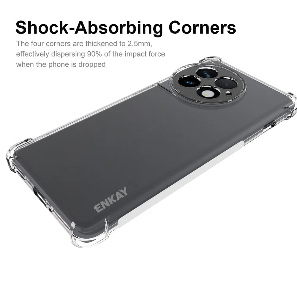 ENKAY HAT PRINCE For OnePlus Ace 2 Pro 5G Case Anti-drop Clear TPU Phone Cover with Screen Film - 2