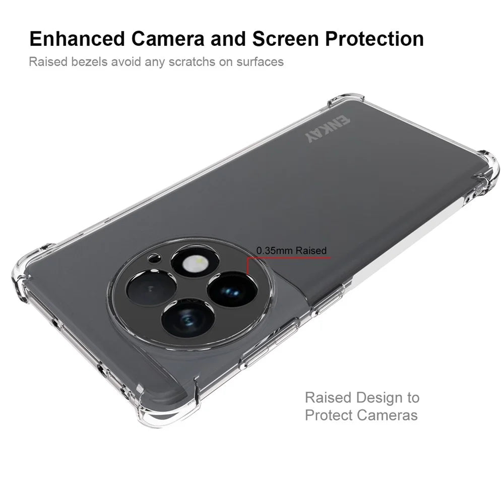 ENKAY HAT PRINCE For OnePlus Ace 2 Pro 5G Case Anti-drop Clear TPU Phone Cover with Screen Film - 3