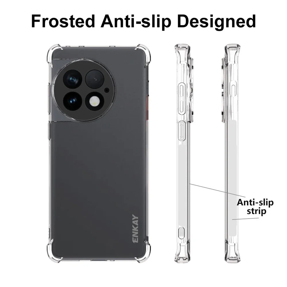 ENKAY HAT PRINCE For OnePlus Ace 2 Pro 5G Case Anti-drop Clear TPU Phone Cover with Screen Film - 4