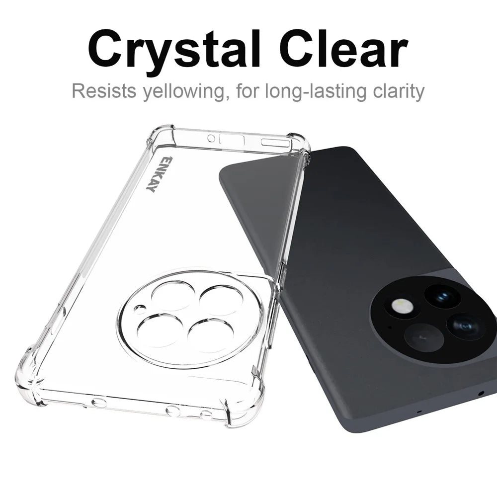 ENKAY HAT PRINCE For OnePlus Ace 2 Pro 5G Case Anti-drop Clear TPU Phone Cover with Screen Film - 5