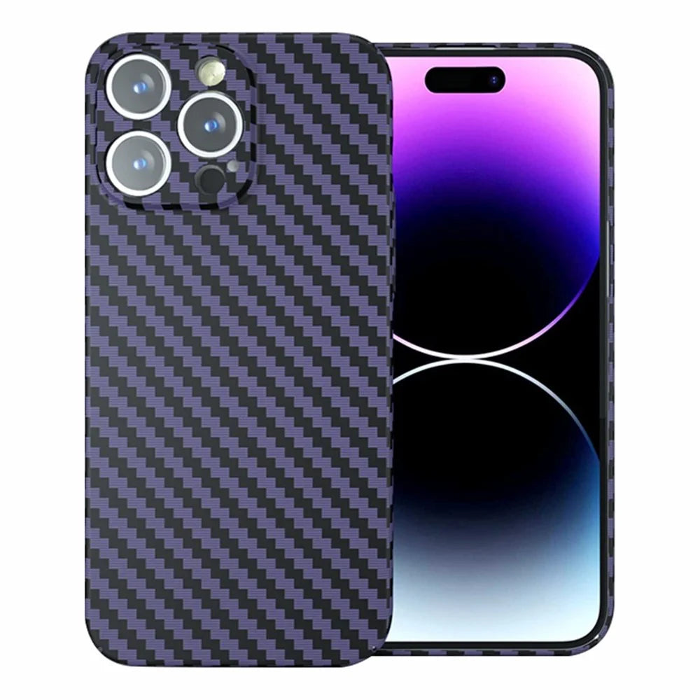 For iPhone 14 Pro Case Splicing Color Hard PC Drop-proof Phone Back Cover - Purple - 1