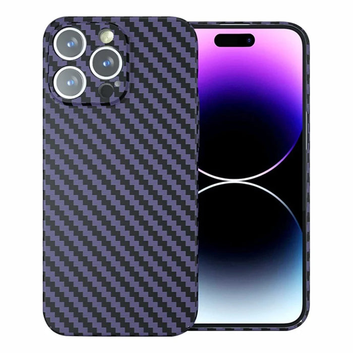 For iPhone 14 Pro Case Splicing Color Hard PC Drop-proof Phone Back Cover - Purple - 1