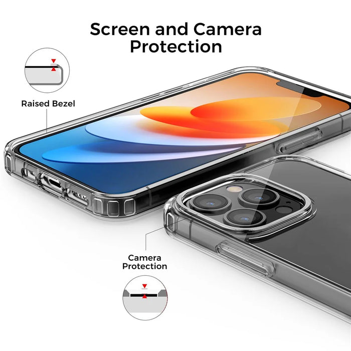AHASTYLE PC06-N For iPhone 15 Pro Phone Case PC+TPU Shockproof Clear Cover - Transparent - 3