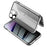 For iPhone 15 Pro Max Anti Peep Phone Case Double-Sided Tempered Glass Metal Frame Cover - Silver - 1