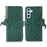 For Samsung Galaxy S25+ / S24+ Case Genuine Cow Leather Wallet Phone Cover - Green - 1