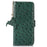 For Samsung Galaxy S25+ / S24+ Case Genuine Cow Leather Wallet Phone Cover - Green - 6