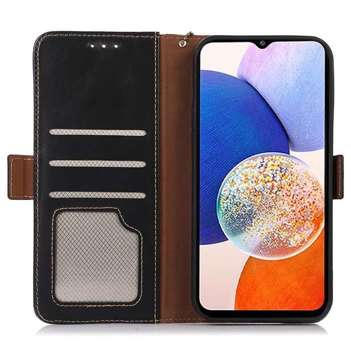 For Samsung Galaxy S24 Ultra Case RFID Blocking Wallet Stand Phone Cover - Black - 2