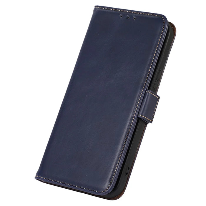 For Samsung Galaxy S25 / S24 Case RFID Blocking Magnetic Clasp Wallet Phone Cover - Blue - 6