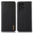 KHAZNEH For Samsung Galaxy S24 Ultra Case Nappa Texture RFID Blocking Phone Wallet Cover - Black - 1