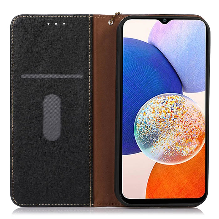 KHAZNEH For Samsung Galaxy S24 Ultra Case Nappa Texture RFID Blocking Phone Wallet Cover - Black - 2