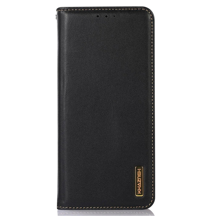 KHAZNEH For Samsung Galaxy S24 Ultra Case Nappa Texture RFID Blocking Phone Wallet Cover - Black - 6