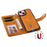 For iPhone 15 Leather Case with Detachable Wallet and Strap Cell Phone Cover - Brown - 4