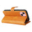 For iPhone 15 Leather Case with Detachable Wallet and Strap Cell Phone Cover - Brown - 6