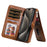 For iPhone 15 Pro Max Magnetic Case Detachable PU Leather Zipper Wallet Cover - Brown - 3