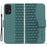 For Samsung Galaxy A33 5G Case Wallet Imprinted Rhombus Leather Cover - Green - 1