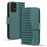 For Samsung Galaxy A33 5G Case Wallet Imprinted Rhombus Leather Cover - Green - 6