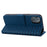 For iPhone 14 Case Imprinted Leather Phone Cover with Wallet Stand - Sapphire - 3