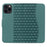 For iPhone 14 Pro Max Leather Case Imprinted Rhombus Wallet Cover - Green - 5