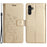 For Samsung Galaxy A15 4G Leather Case Butterfly Imprint Wallet Cover - Gold - 1