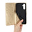 For Samsung Galaxy A15 4G Leather Case Butterfly Imprint Wallet Cover - Gold - 5