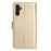 For Samsung Galaxy A15 4G Leather Case Butterfly Imprint Wallet Cover - Gold - 7