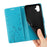 For Samsung Galaxy A05 4G Case Wallet Leather Cover with Imprinted Butterfly - Blue - 5