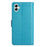 For Samsung Galaxy A05 4G Case Wallet Leather Cover with Imprinted Butterfly - Blue - 7