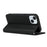 For iPhone 15 Case Litchi Texture Anti-scratch Genuine Cow Leather Cover Stand Wallet - Black - 4