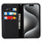 For iPhone 15 Pro Max Case Litchi Texture Genuine Cow Leather Phone Wallet Cover - Black - 2