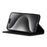 For iPhone 15 Pro Case Genuine Cow Leather Litchi Texture Phone Shell Wallet Cover - Black - 3
