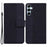 For Samsung Galaxy A15 4G Leather Case Imprinted Phone Cover with Wallet Stand - Black - 1