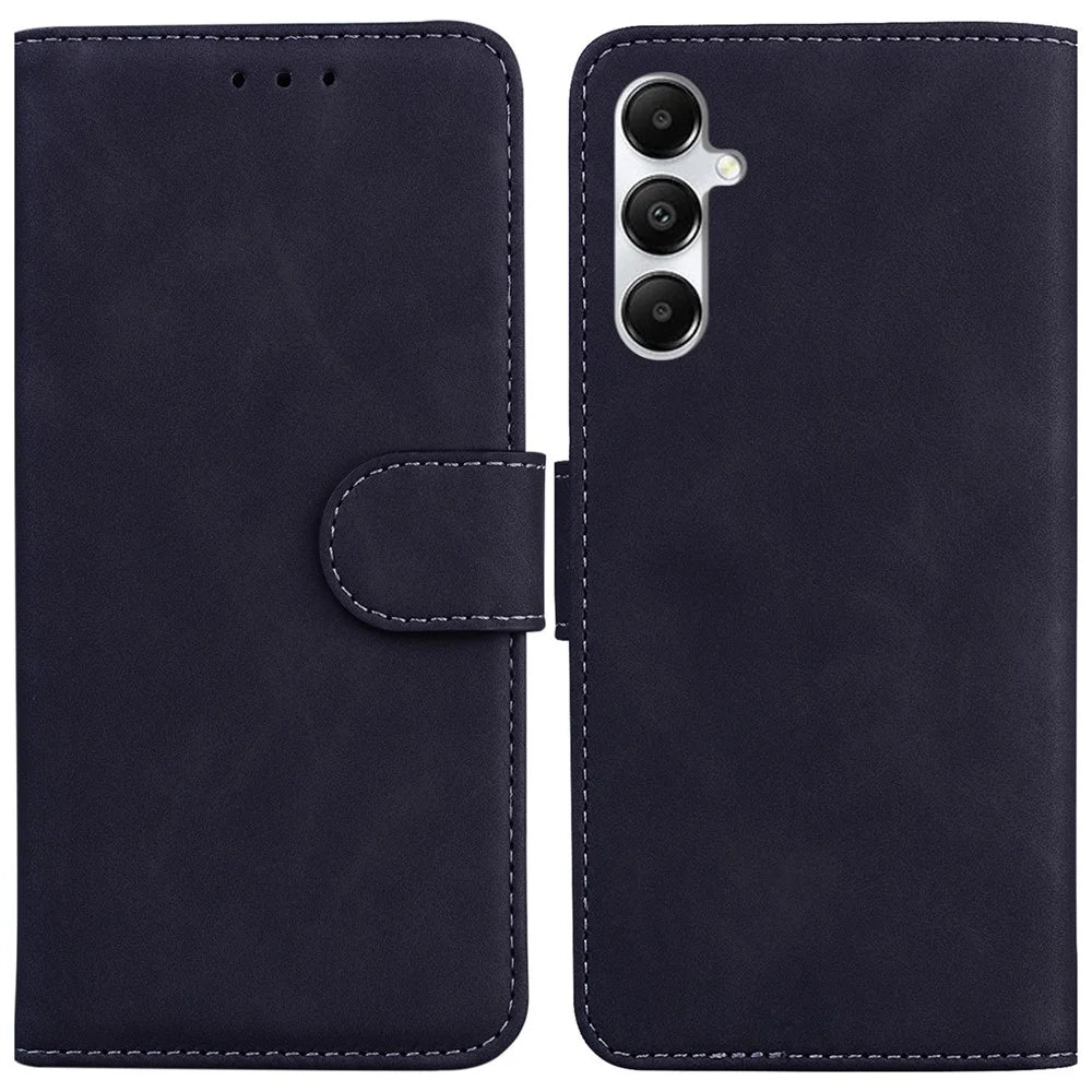 Phone Cover for Samsung Galaxy A05s 4G Case Wallet Solid Color Leather Phone Protector - Black - 1