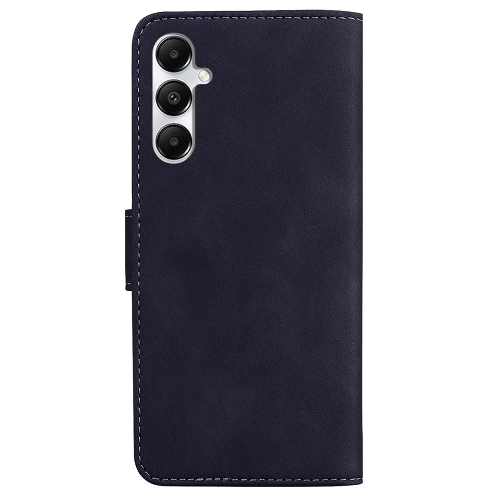 Phone Cover for Samsung Galaxy A05s 4G Case Wallet Solid Color Leather Phone Protector - Black - 7