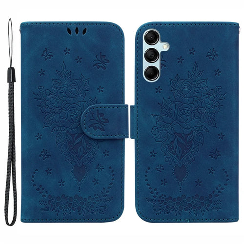 Imprinted Phone Cover for Samsung Galaxy A15 4G Case PU Leather Stand Phone Shell - Blue - 1