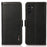KHAZNEH For Samsung Galaxy A15 4G Case Genuine Cow Leather RFID Blocking Phone Wallet Cover - Black - 1