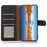 KHAZNEH For Samsung Galaxy A15 4G Case Genuine Cow Leather RFID Blocking Phone Stand Cover - Black - 4