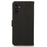 KHAZNEH For Samsung Galaxy A15 4G Case Genuine Cow Leather RFID Blocking Phone Stand Cover - Black - 7