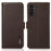 KHAZNEH For Samsung Galaxy S25+ / S24+ Cover RFID Blocking Genuine Cow Leather Phone Shell - Brown - 1