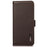 KHAZNEH For Samsung Galaxy S25+ / S24+ Cover RFID Blocking Genuine Cow Leather Phone Shell - Brown - 6