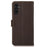 KHAZNEH For Samsung Galaxy S25+ / S24+ Cover RFID Blocking Genuine Cow Leather Phone Shell - Brown - 7